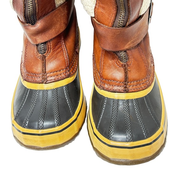 Sorel Sz 6 Helen Of Tundra II Waterproof Leather Sherpa Fleece Lined Boots - Picture 6 of 11